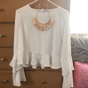 FOREVER 21 Bell Sleeve Blouse
